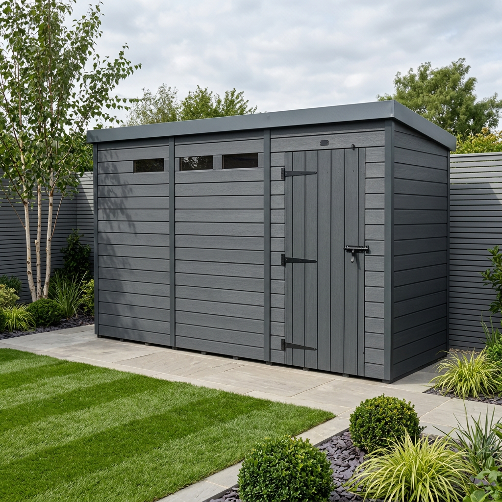 13x4 Composite Pent Security Shed