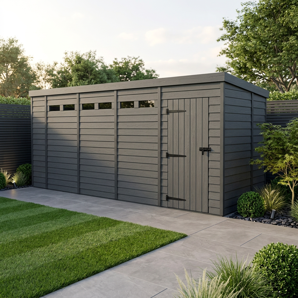 17x6 Composite Pent Security Shed