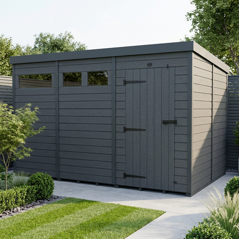 13x8 Composite Pent Security Shed