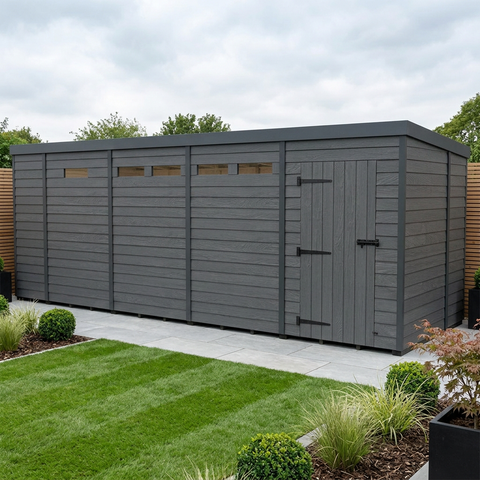 17x7 Composite Pent Security Shed