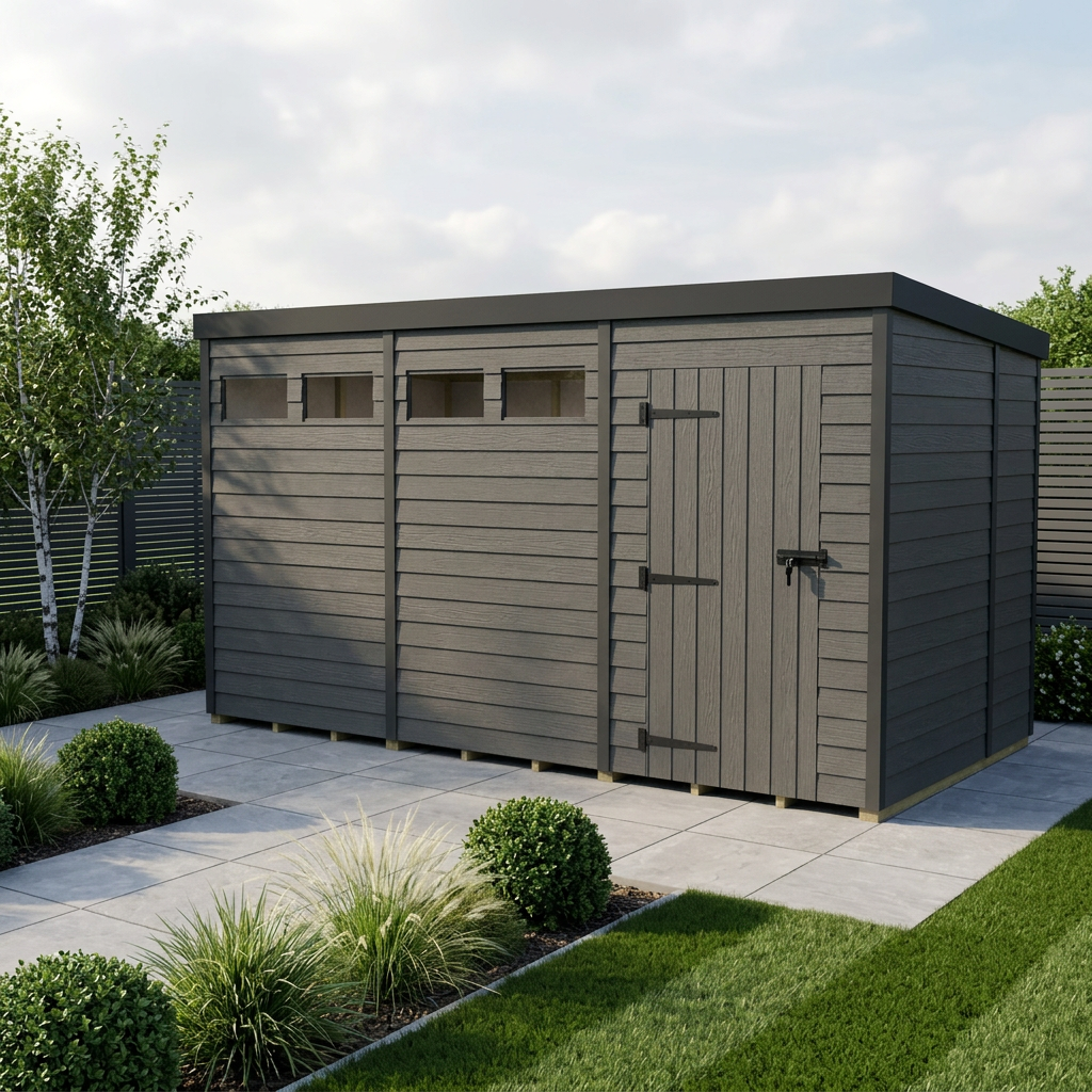 16x6 Composite Pent Security Shed