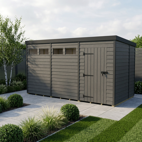 16x6 Composite Pent Security Shed
