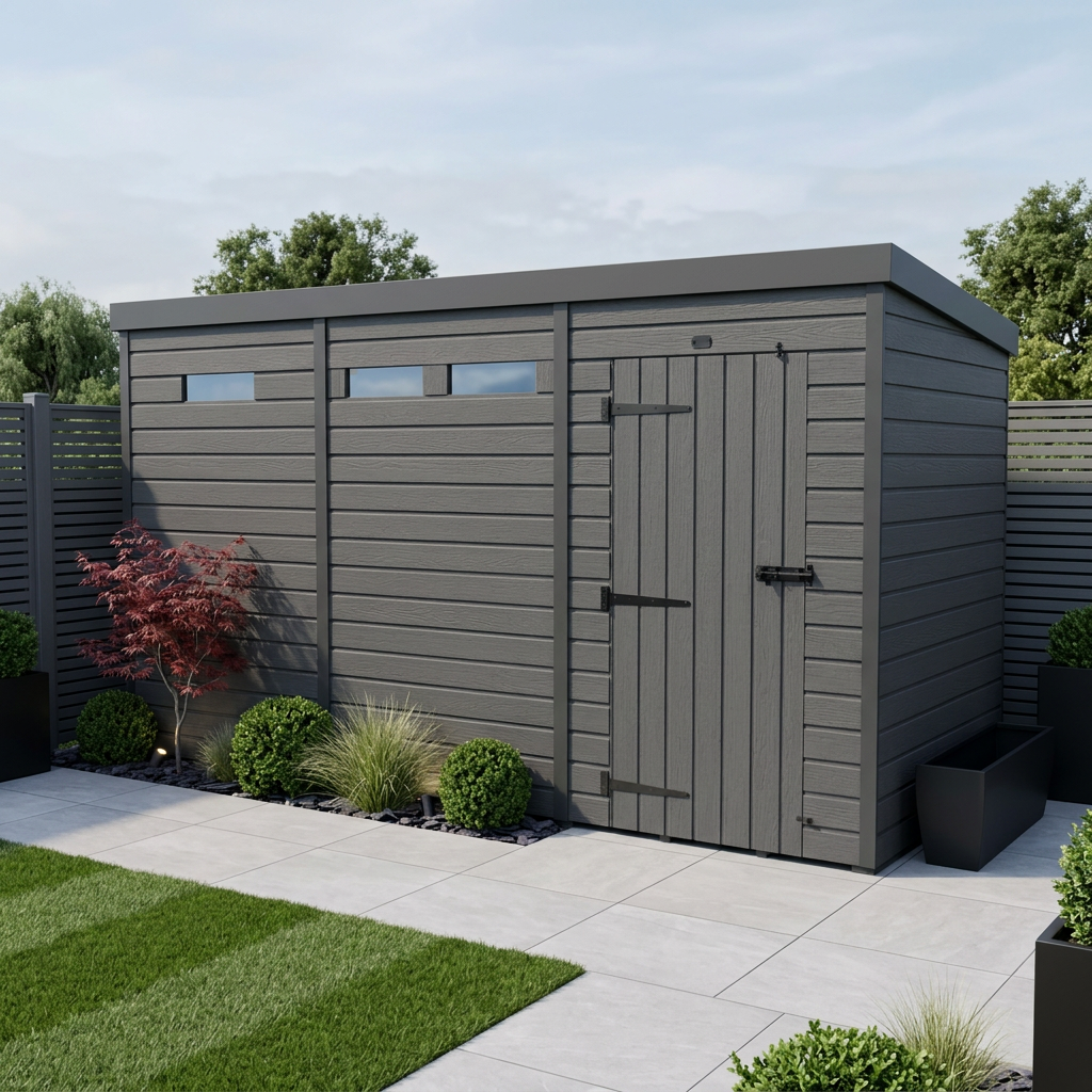 13x6 Composite Pent Security Shed