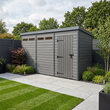 12x10 Composite Pent Security Shed