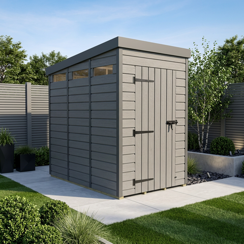4x10 Composite Pent Security Shed