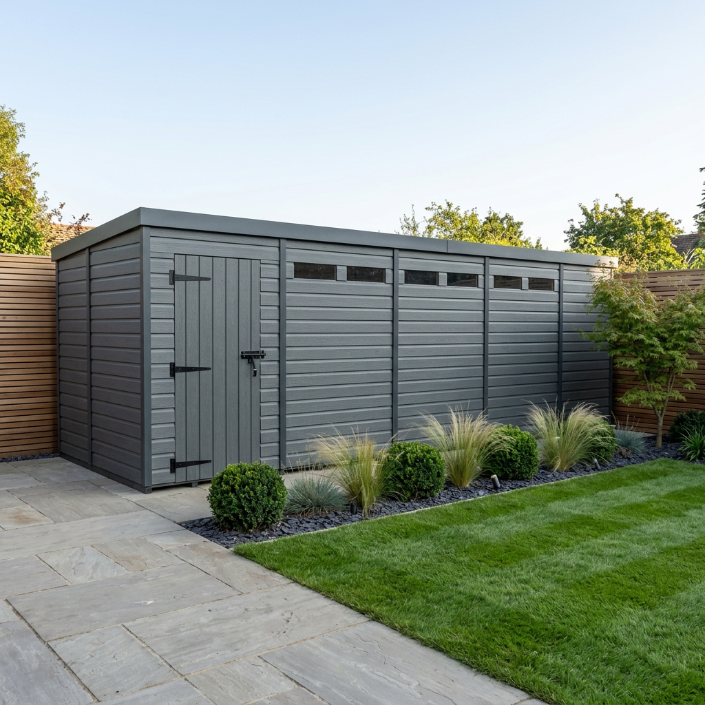 18x5 Composite Pent Security Shed