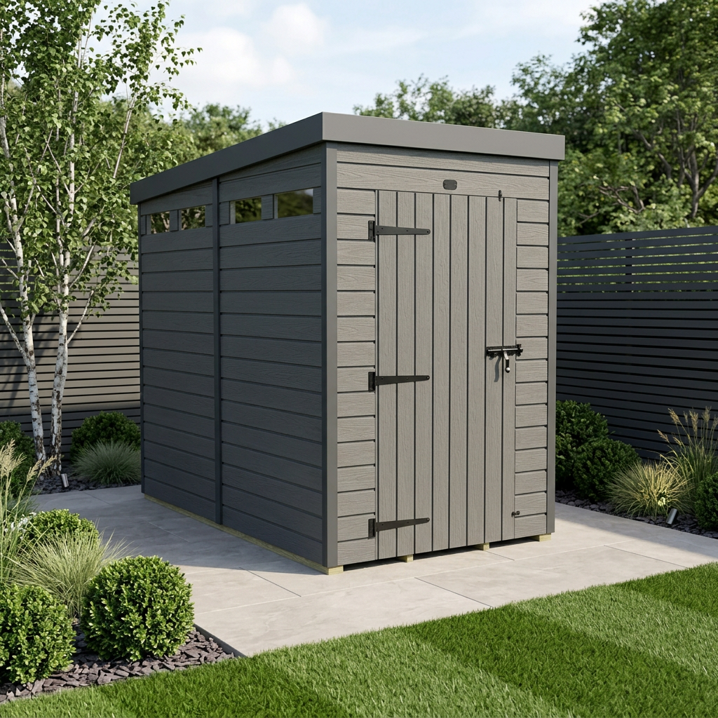 4x8 Composite Pent Security Shed