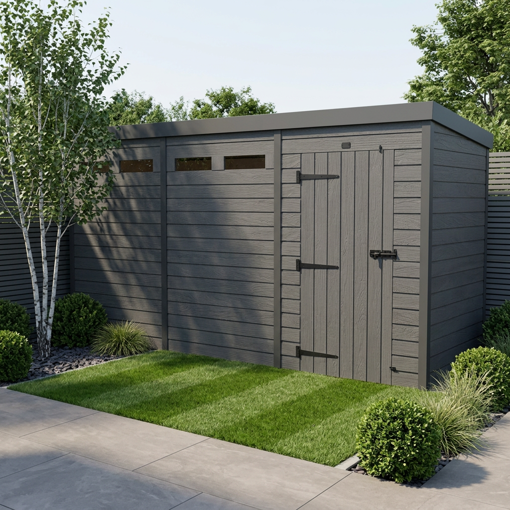 14x9 Composite Pent Security Shed