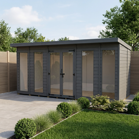 14x6 Composite Pent Full Height Summer House