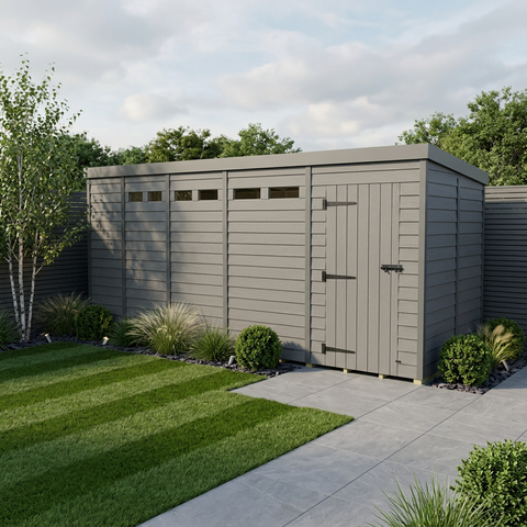 19x8 Composite Pent Security Shed