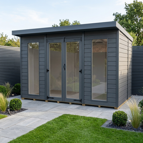 10x6 Composite Pent Full Height Summer House