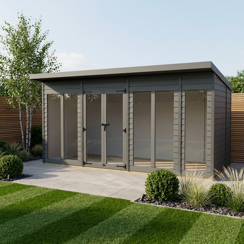 16x8 Composite Pent Full Height Summer House