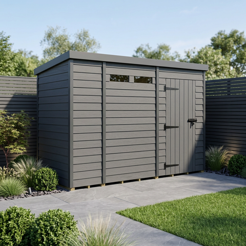 10x4 Composite Pent Security Shed