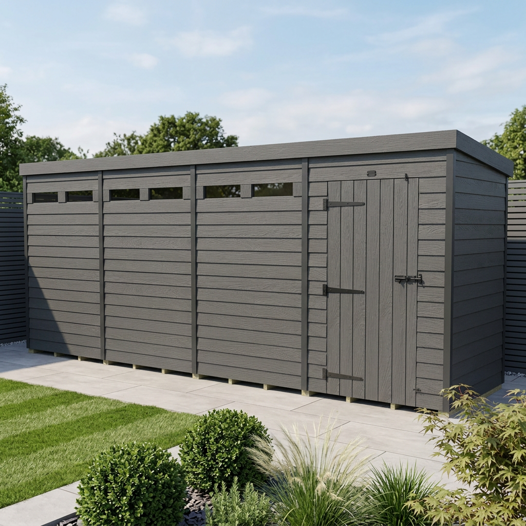 16x9 Composite Pent Security Shed