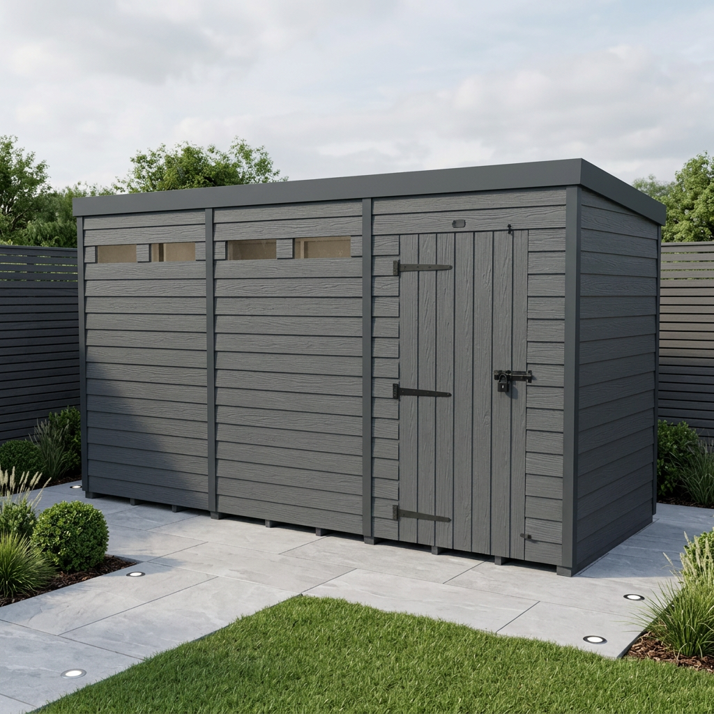 13x7 Composite Pent Security Shed