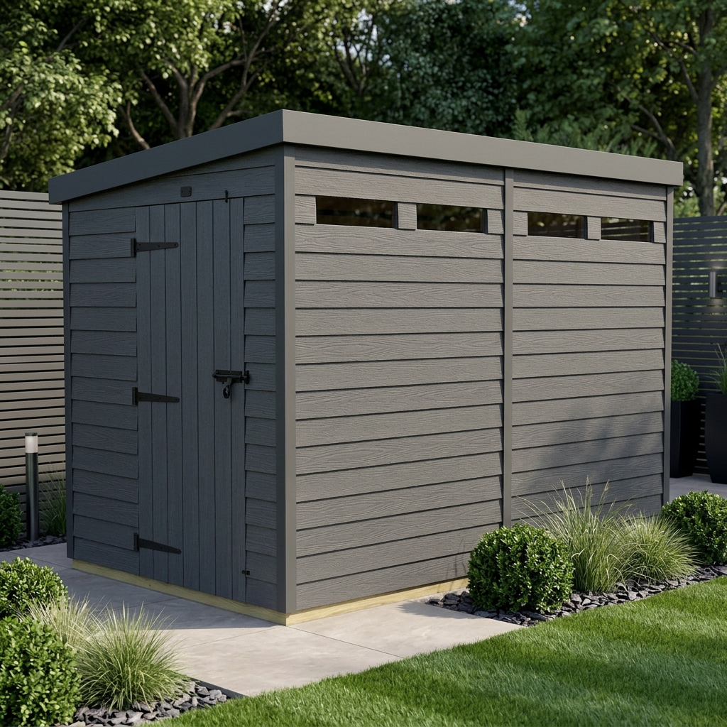 5x10 Composite Pent Security Shed