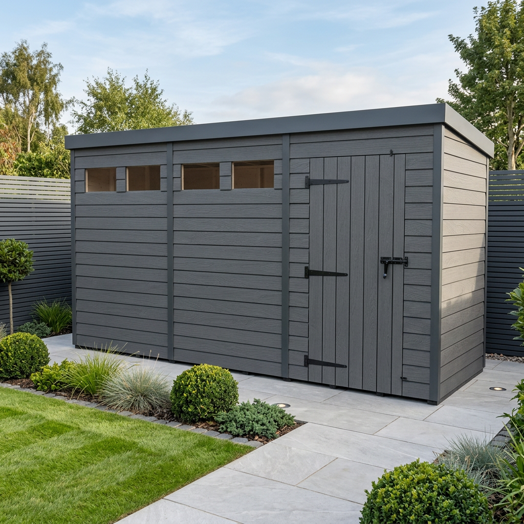 14x4 Composite Pent Security Shed